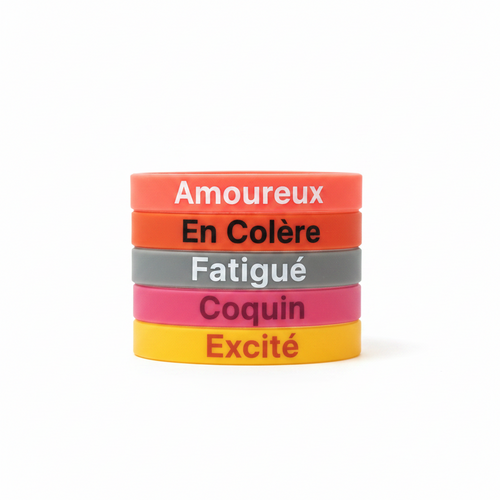 Pack Intégral My Mood - Le Bracelet d'humeur en silicone réversible