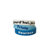 Pack Essentiel My Mood avec base blanche et deux bracelets réversibles Heureux et Triste
